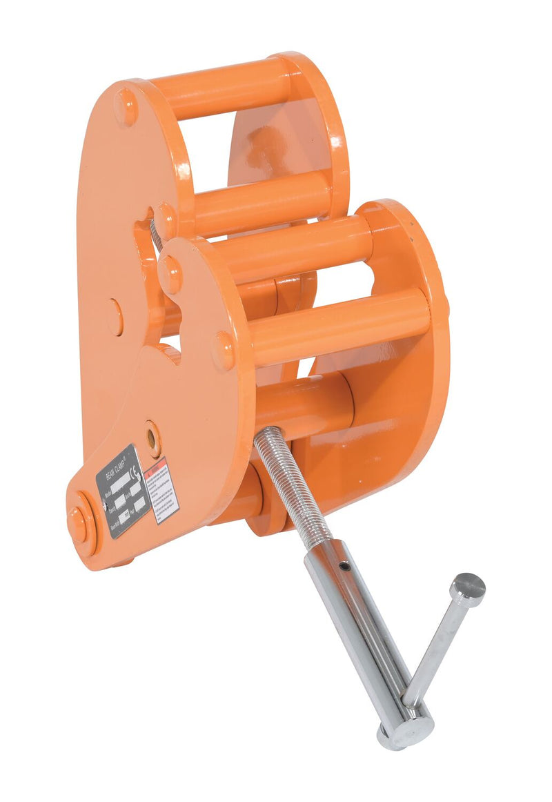 Vestil BC-8 Steel Beam Clamp Horizontal Lift Style 21-1/4 In. x 5-1/4 In. x 7-3/4 In. 8000 Lb. Capacity Orange - view 2