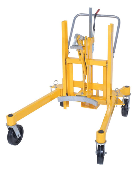 Vestil DCR-880-M Steel Economical Ratchet Drum Transporter 55 Gallon 800 Lb. Capacity Yellow - view 1