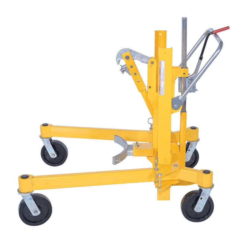 Vestil DCR-880-M Steel Economical Ratchet Drum Transporter 55 Gallon 800 Lb. Capacity Yellow - view 2