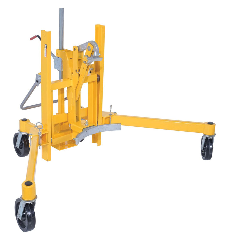 Vestil DCR-880-M Steel Economical Ratchet Drum Transporter 55 Gallon 800 Lb. Capacity Yellow - view 5
