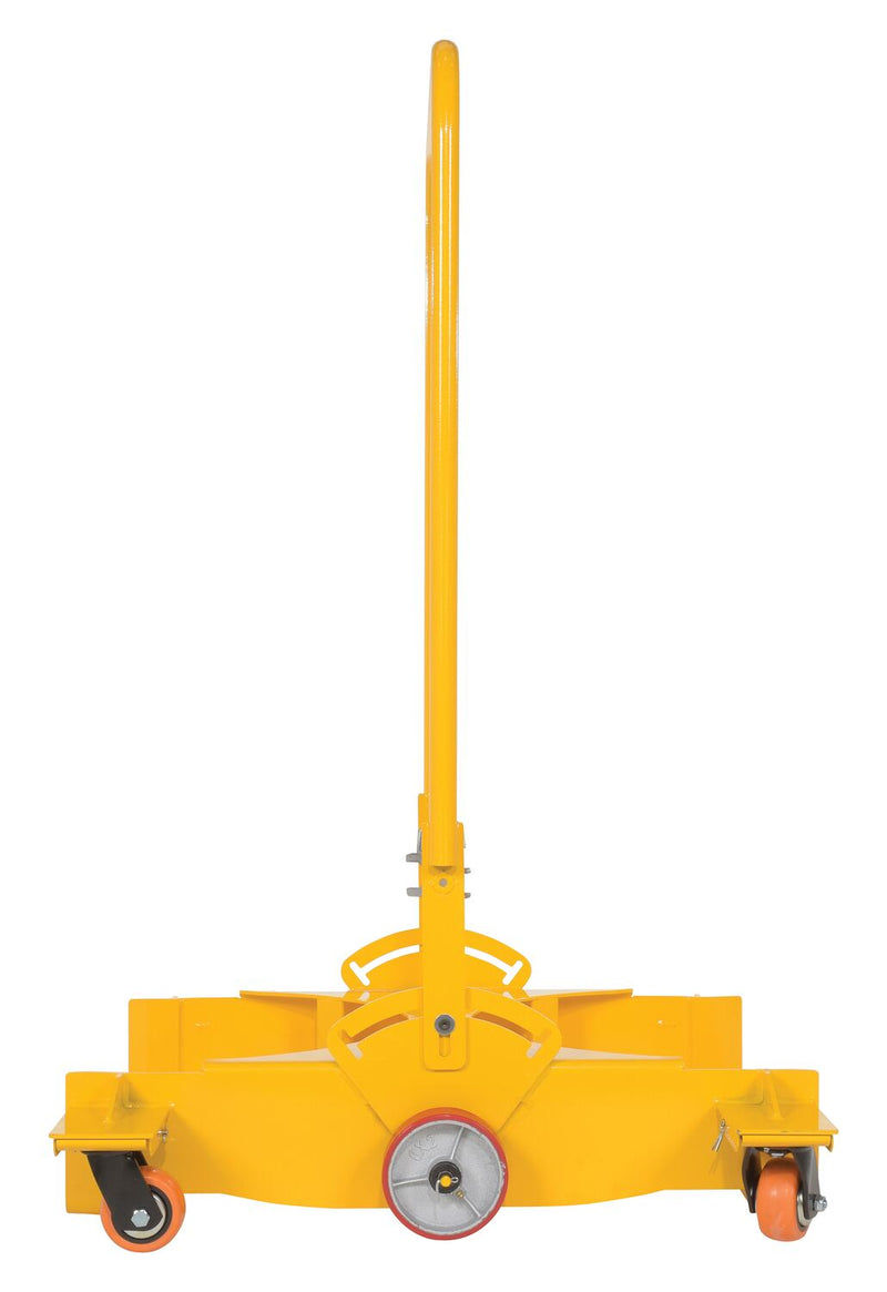 Vestil DRUM-X2-PU-LP Steel Low Profile Double Drum Dolly 50 In x 36 In x 50-1/2 In 2000 Lb. Capacity Yellow - view 3