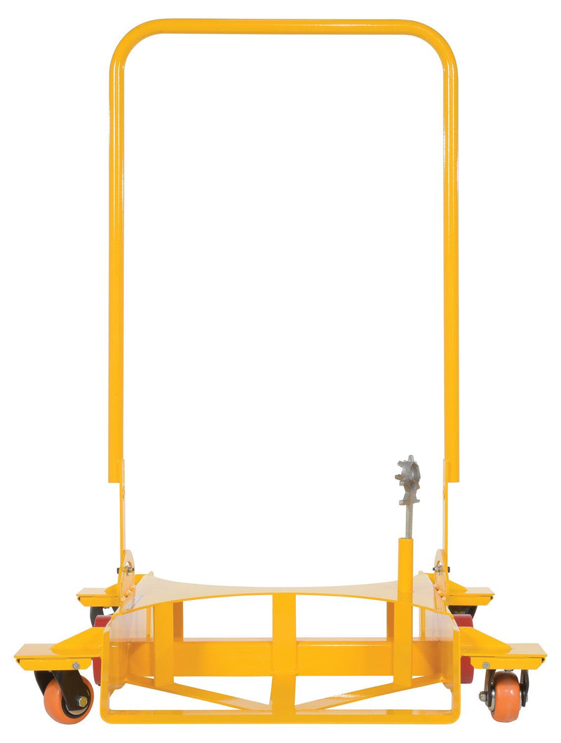 Vestil DRUM-X2-PU-LP Steel Low Profile Double Drum Dolly 50 In x 36 In x 50-1/2 In 2000 Lb. Capacity Yellow - view 5