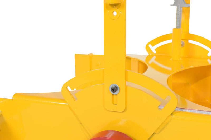 Vestil DRUM-X2-PU-LP Steel Low Profile Double Drum Dolly 50 In x 36 In x 50-1/2 In 2000 Lb. Capacity Yellow - view 10