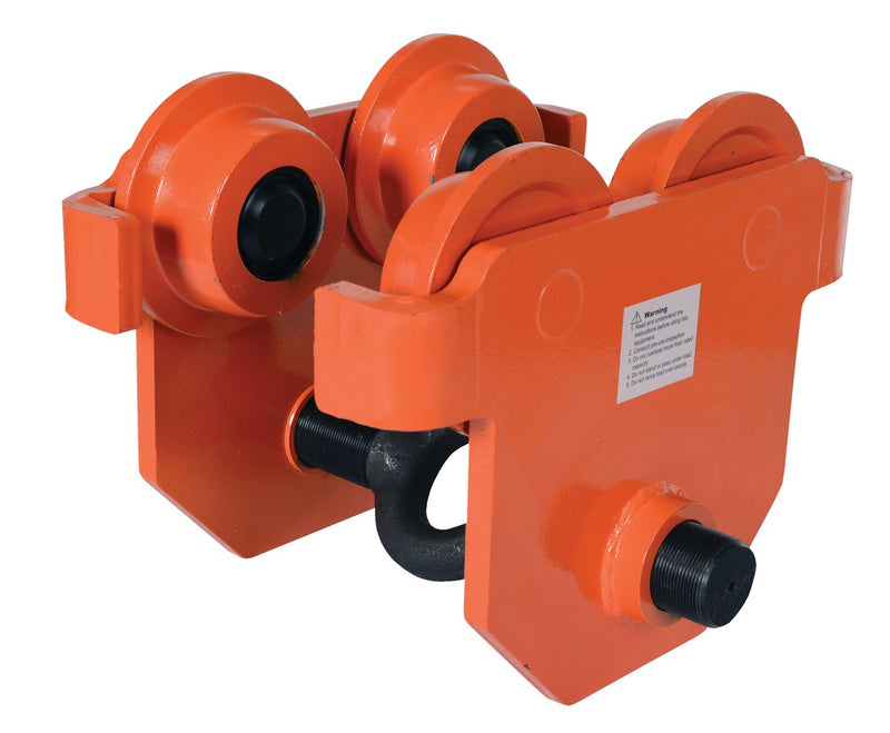 Vestil E-MT-10 Steel Push Eye Manual Trolley 10000 Lb. Capacity Orange - view 2