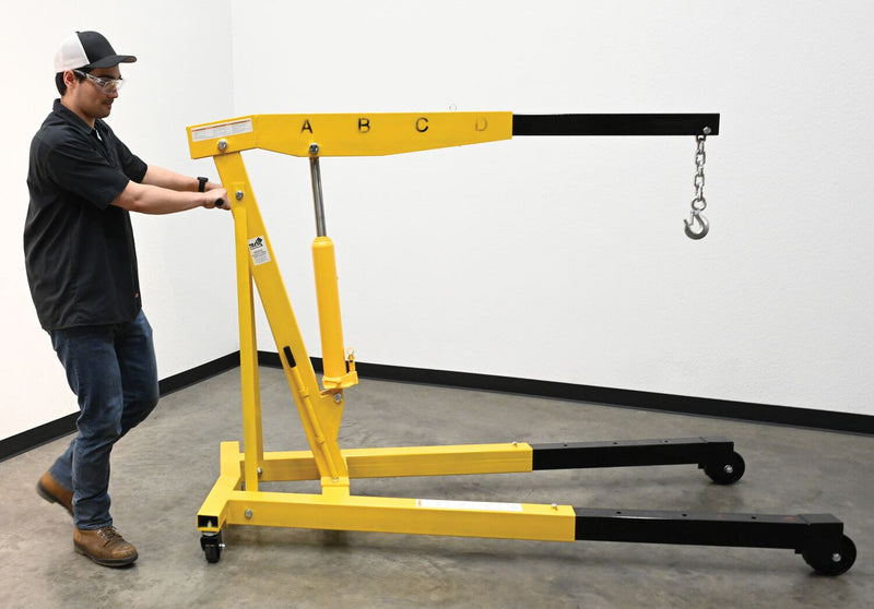Vestil EHN-60-T Steel Shop Crane Engine Hoist with Telescopic Legs 6000 Lb. Capacity Yellow - view 7