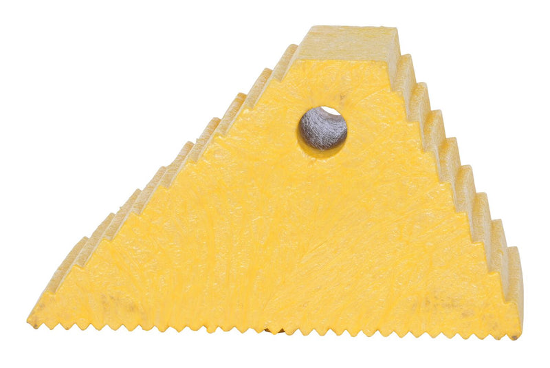 Vestil PWC-DS-YL Recycled Plastic Dual Slope Wheel Chock 10-11/16 In. x 9-1/4 In. x 6 In. Yellow - view 3