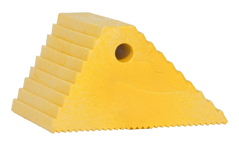 Vestil PWC-DS-YL Recycled Plastic Dual Slope Wheel Chock 10-11/16 In. x 9-1/4 In. x 6 In. Yellow - view 4