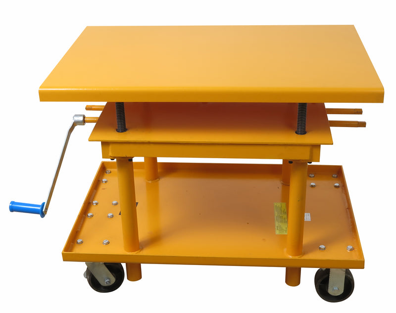 Wesco HCLT Precision Lift Table, 24" x 36" Platform, 42" Raised, 24" Lowered, Cast Iron Caster (HCLT-2436-CI) - view 4