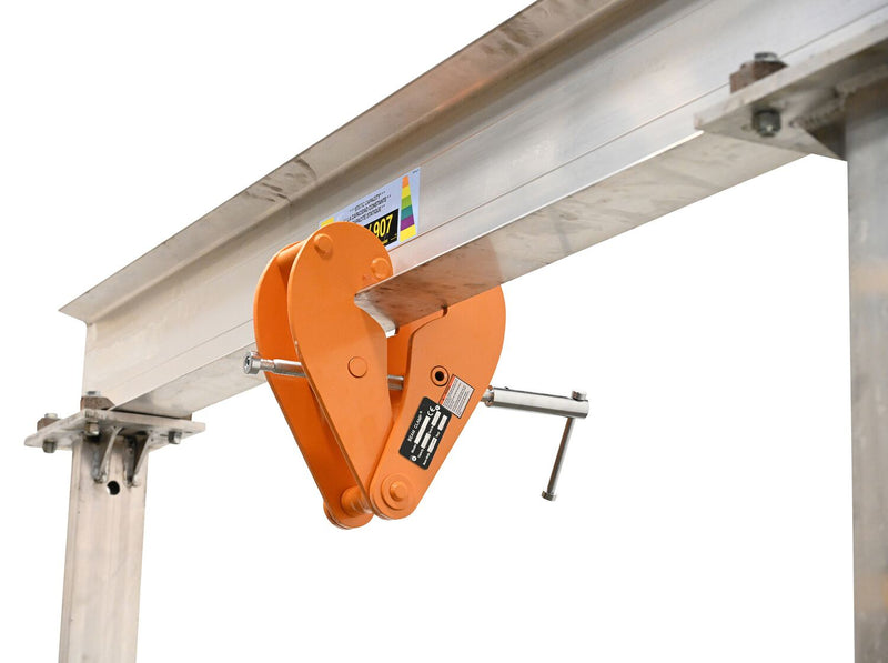Vestil BC-8 Steel Beam Clamp Horizontal Lift Style 21-1/4 In. x 5-1/4 In. x 7-3/4 In. 8000 Lb. Capacity Orange - view 8