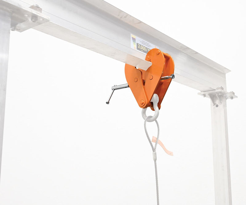 Vestil BC-8 Steel Beam Clamp Horizontal Lift Style 21-1/4 In. x 5-1/4 In. x 7-3/4 In. 8000 Lb. Capacity Orange - view 9