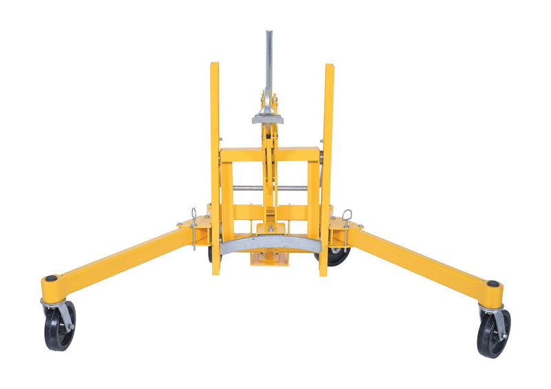 Vestil DCR-880-M Steel Economical Ratchet Drum Transporter 55 Gallon 800 Lb. Capacity Yellow - view 6