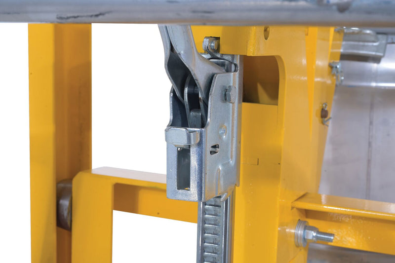 Vestil DCR-880-M Steel Economical Ratchet Drum Transporter 55 Gallon 800 Lb. Capacity Yellow - view 9