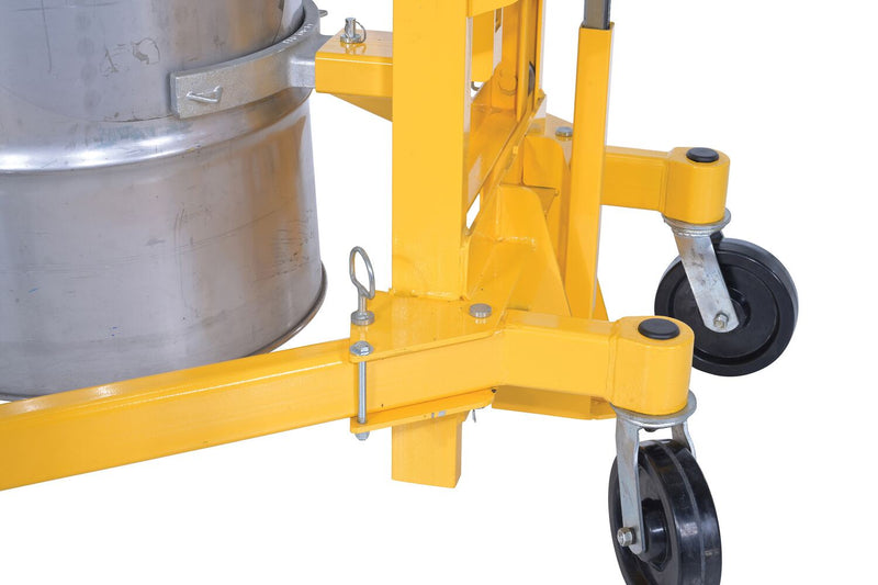 Vestil DCR-880-M Steel Economical Ratchet Drum Transporter 55 Gallon 800 Lb. Capacity Yellow - view 10