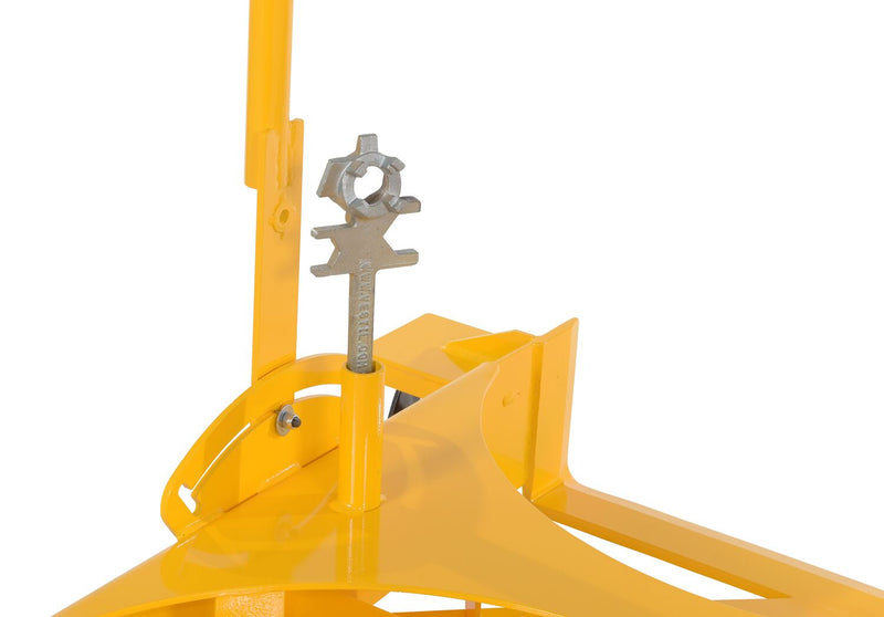 Vestil DRUM-X2-PU-LP Steel Low Profile Double Drum Dolly 50 In x 36 In x 50-1/2 In 2000 Lb. Capacity Yellow - view 6