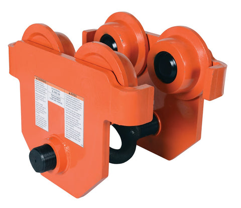 Vestil E-MT-10 Steel Push Eye Manual Trolley 10000 Lb. Capacity Orange - view 1