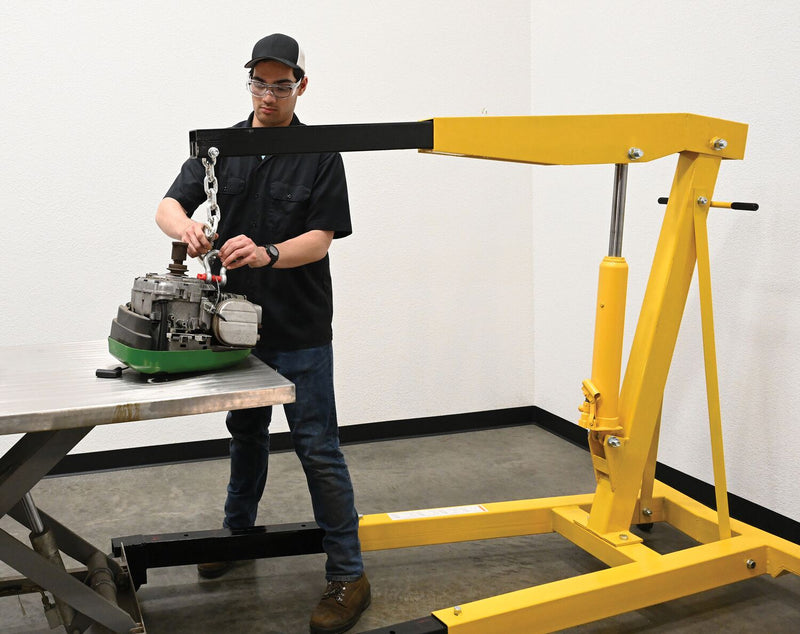 Vestil EHN-60-T Steel Shop Crane Engine Hoist with Telescopic Legs 6000 Lb. Capacity Yellow - view 9