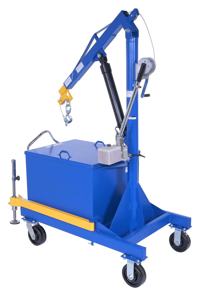 Vestil P-JIB-4 Steel Portable Cantilever Hoist 113-3/8 In. x 35-11/16 In. x 89 In. 4000 Lb. Capacity Blue - view 2