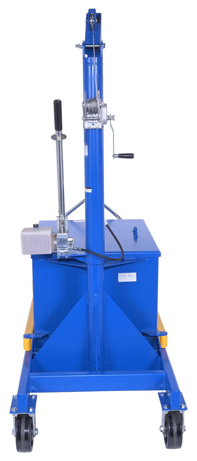 Vestil P-JIB-4 Steel Portable Cantilever Hoist 113-3/8 In. x 35-11/16 In. x 89 In. 4000 Lb. Capacity Blue - view 3
