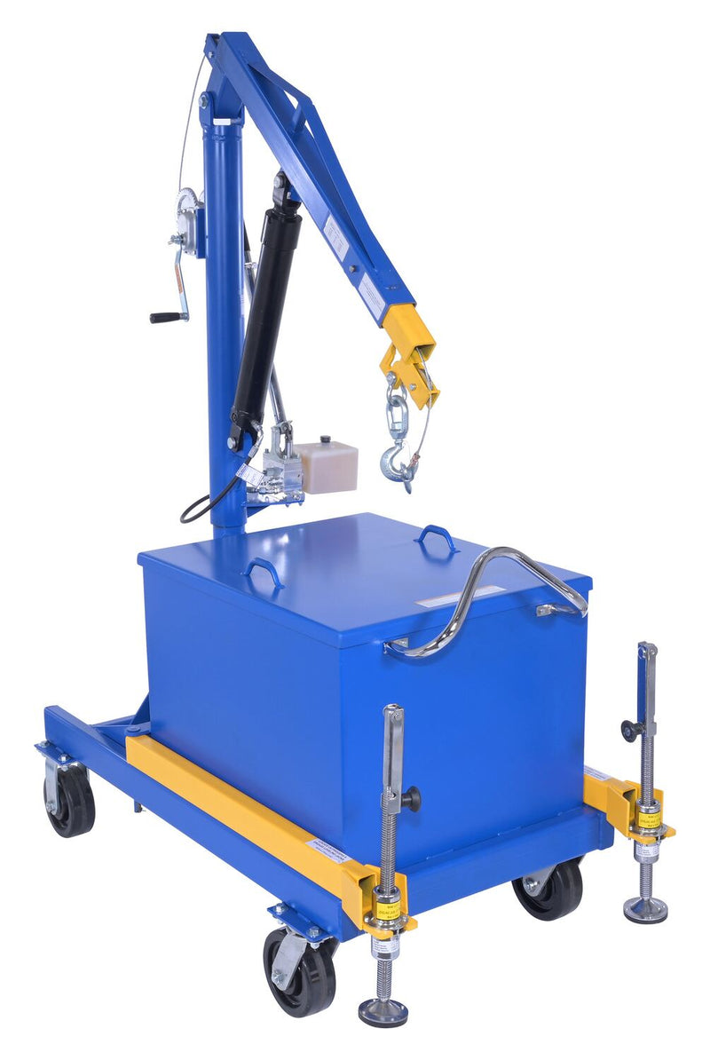 Vestil P-JIB-4 Steel Portable Cantilever Hoist 113-3/8 In. x 35-11/16 In. x 89 In. 4000 Lb. Capacity Blue - view 5