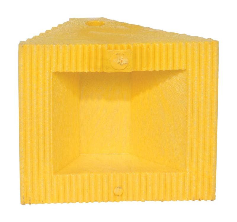 Vestil PWC-DS-YL Recycled Plastic Dual Slope Wheel Chock 10-11/16 In. x 9-1/4 In. x 6 In. Yellow - view 5