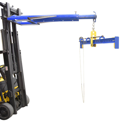 Vestil SBM-25-UBA-C Steel Adjustable Spreader Beam Upper Bail Adjustable Chain Driven 2,500 Lb. Capacity Blue / Yellow - view 1