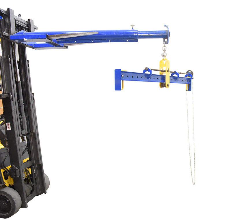 Vestil SBM-25-UBA-C Steel Adjustable Spreader Beam Upper Bail Adjustable Chain Driven 2,500 Lb. Capacity Blue / Yellow - view 2
