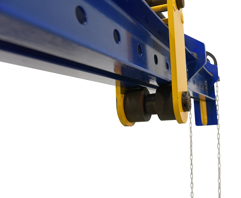 Vestil SBM-25-UBA-C Steel Adjustable Spreader Beam Upper Bail Adjustable Chain Driven 2,500 Lb. Capacity Blue / Yellow - view 5