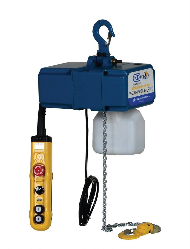 Vestil VS-ECH-5-1PH Steel Variable Speed Electric Hoist 500 Lb. Capacity Blue - view 1