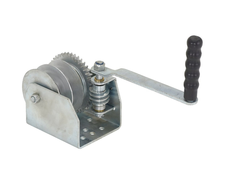 Vestil WALL-D Steel Double Wall Mounted Hand Winch 1500 Lb. Capacity Silver - view 1