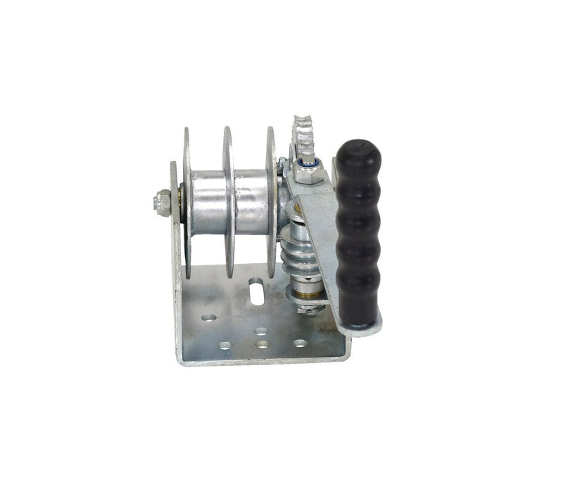 Vestil WALL-D Steel Double Wall Mounted Hand Winch 1500 Lb. Capacity Silver - view 3
