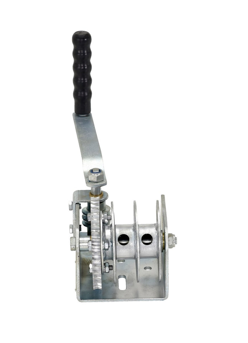 Vestil WALL-D Steel Double Wall Mounted Hand Winch 1500 Lb. Capacity Silver - view 4
