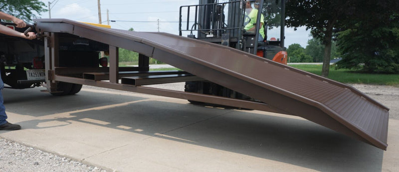 Vestil YRM-05-7514 Steel Mini Yard Ramp 75 In. x 14 Ft. 5,000 Lb. Capacity Brown - view 2
