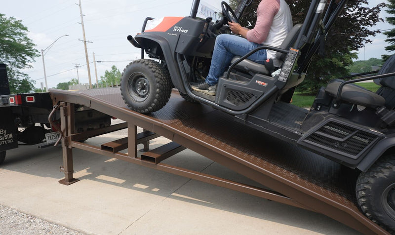 Vestil YRM-05-7514 Steel Mini Yard Ramp 75 In. x 14 Ft. 5,000 Lb. Capacity Brown - view 4