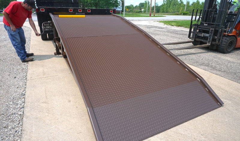 Vestil YRM-05-7514 Steel Mini Yard Ramp 75 In. x 14 Ft. 5,000 Lb. Capacity Brown - view 6