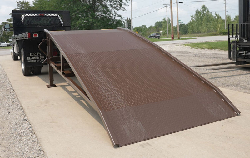 Vestil YRM-05-7514 Steel Mini Yard Ramp 75 In. x 14 Ft. 5,000 Lb. Capacity Brown - view 7